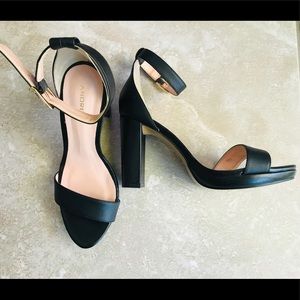 Black ankle strap heels